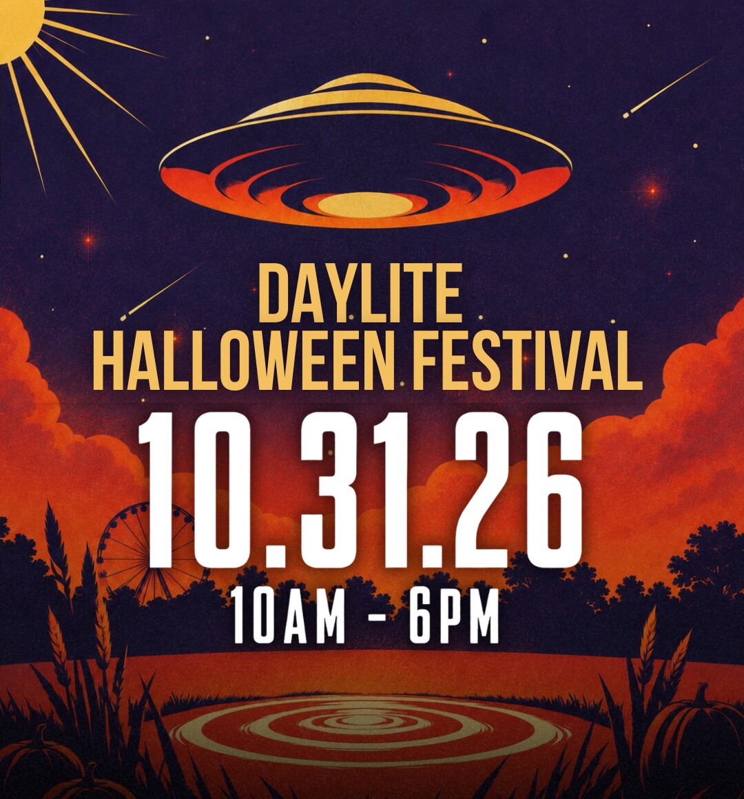 Daylite Halloween Festival on October 31, 2026, from 10AM to 6PM at Great Southern Box Company